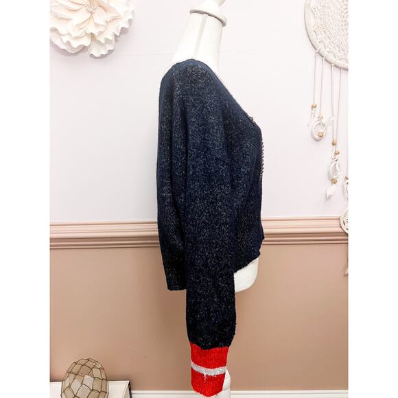 WildFox Malone 78 Sequin Embellished Sweater Size Small - Picture 4 of 7